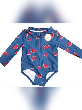 Carter's Navy Watermelon Baby One Piece  Swimsuit (SIZE: 3MONTH )
